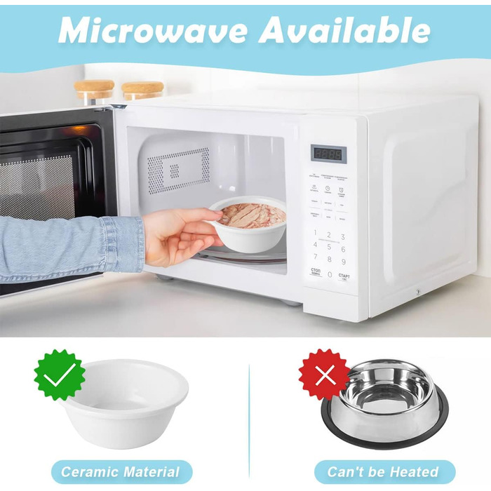 Набір мисок для котів та собак 3 шт. з кераміки, миски для годування, миска для води, набір мисок для тварин, безпечні для миття в посудомийній машині