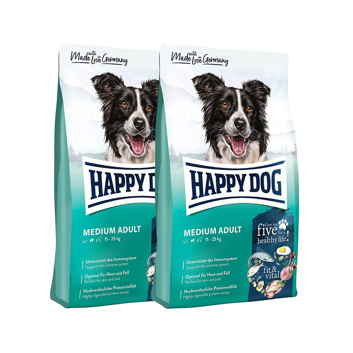 Корм для собак Happy Dog fit & vital Light, низькокалорійний сухий корм для дорослих собак середніх порід, 4 кг