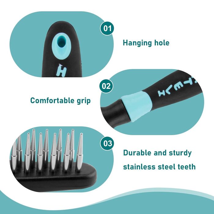 Гребінець для вичісування шерсті котів та собак, дворядний, для догляду за тваринами, видалення пуху та бруду, видалення бліх, набір, для котів та собак, видалення матової шерсті, для малих та середніх порід