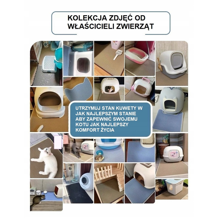 Килимок-підкладник під лоток для котів Siemiec, 75 см x 55 см x 1 см