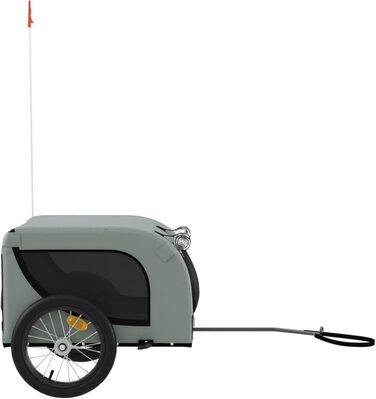 Трейлер для собак Oxford, сіро-чорний, 124x65x66 см, для маленьких собак та котів, модель 94000