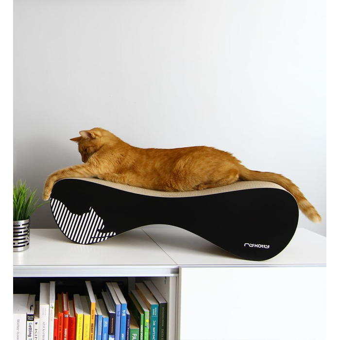 Котячий будиночок myKotty VIGO – міцний когтетоп для котів, 71x21x25 см, чорний