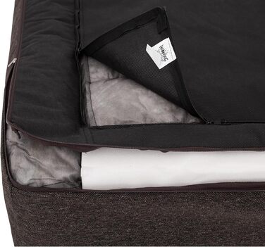 М'яке ліжко-лежанка для собак XL, коричнева, 98 x 66 см. Лежанка для тварин, лежанка для собак Inarii