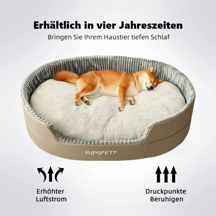 М'яке ліжко для собак та котів: зручне, миється, не слизьке, зелене, Ø60x40x26 см