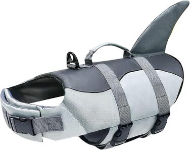 Спасальний жилет для собак Izefia: для цуценят, маленьких та великих собак, з ручками, сірий