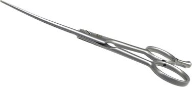 Професійна ножиця для собак, вигнута, SOLINGEN, з гачком, мікрозубці, 15 см