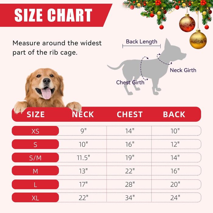 Піжама для собак на Різдво, червона, розмір M. Костюм для собак, теплий, зручний, святковий.
