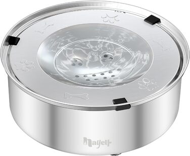 Нержавійна миска для води для собак Nayelf, 1л, анти-салю, не слизька, не протікає, для маленьких та середніх собак