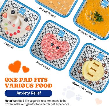 Лежак-іграшка для собак великих порід з годівницею, блакитний. Зменшує нудьгу та тривогу, сповільнює годування. З лопаткою та щіткою.