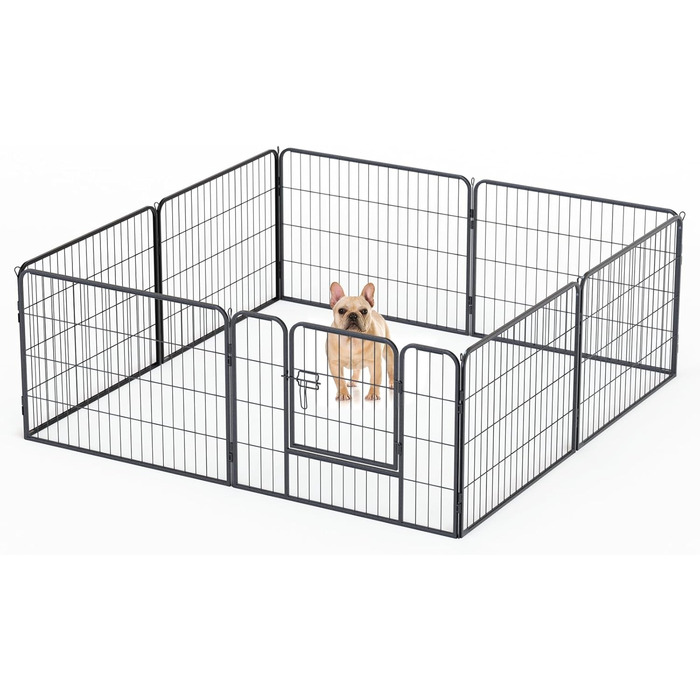 Металевий вольєр для собак та цуценят, переносний загон для тварин, ігровий майданчик на вулицю (12 шт.)