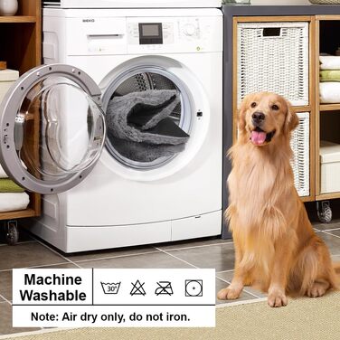 Самогріюча ковдра для тварин Wdmiya 60x45 см, для котів та собак, миюча, фланелева, без електроживлення, для автомобіля. Білий (Сірий, L)