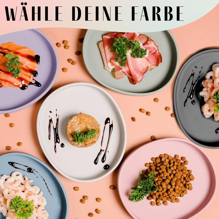 Миска для котів [Nala Collection] - широка миска для корму | Силіконова миска для котів | Миска для котячого корму sage green