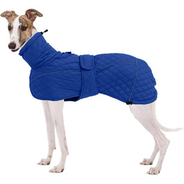 Зимовий теплий куртка Babypet для собак середніх та великих порід, водонепроникний, з блискавкою та отвором, відбиваючий, регульований, для холодних умов, Marineblau (gesteppt)