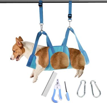 Нашийник для грумінгу собак Onlynery - м'який та зручний нашийник для догляду за шерстю | Легкий у чищенні та використанні для малих та середніх тварин, блакитний, розмір S