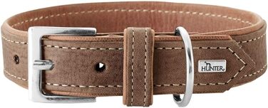Нашийник для собак HUNTER PORTO, шкіряний, tabak/cognac, ручної роботи, розмір 40