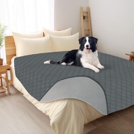 Водонепроникний килимок для собак Nobleza: захист дивану та ліжка, зручний у подорожах, 178x76 см, сірий