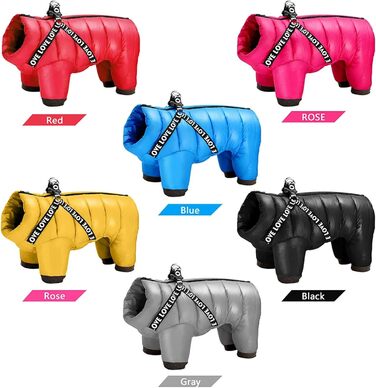 Зимовий теплий куртка для собак, водонепроникний, для малих та середніх собак, для Французького бульдога, червоний, розмір M