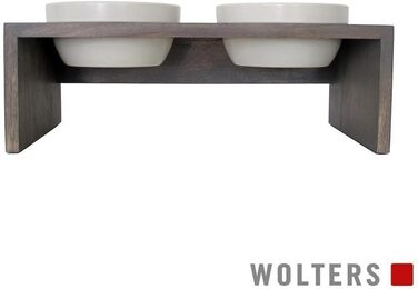 Двомісний набір для годування тварин Gohan від Wolters, сірий, 1.0 л