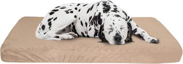 Ортопедичне ліжко для домашніх тварин PETMAKER – з піною з пам'яті та знімним чохлом, 46 x 27 x 4 см (L 94 x B 61 x H 10 см, бежеве)