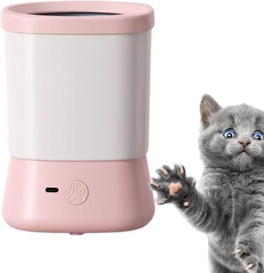 Миска для миття лап собак, рожева | 2 швидкості, захист від бризок | Аксесуар для догляду за лапами під час прогулянок, походів, кемпінгу