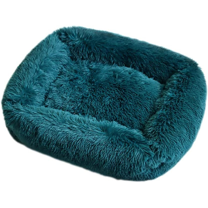 Кругле ліжко для собак та котів Chickwin з м'якого плюшу, зелене (80x65x18 см)