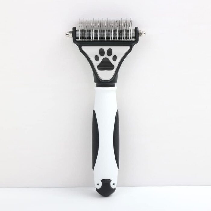 Щітка для вичісування шерсті собак та котів - двостороння, для видалення підшерстка та ковтунів (Pfoten)