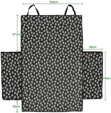 Захист для багажника автомобіля від бруду та вологи для собак, водовідштовхувальна захисна ковдра з боковими бар'єрами, чорний, M (155x105x33 см)