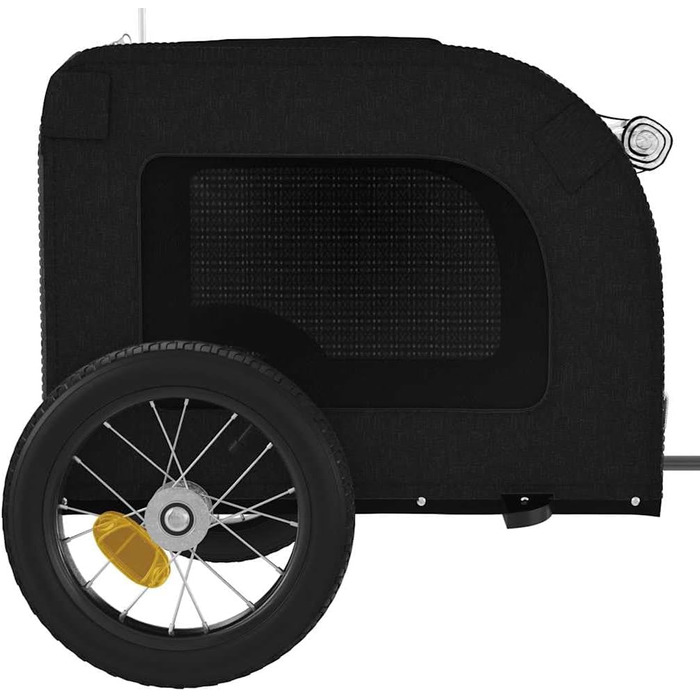 Причіп для велосипеда для собак, чорний, Oxford-Gewebe та залізо, LH82839