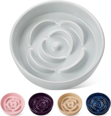 Миска для собак з кераміки vancasso Antischling, для середніх та великих собак, сіра (15,9 см)