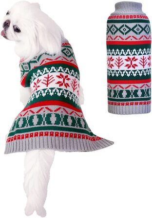 Теплий зимовий светр для собак середніх та великих порід - Knitted Sweater Costume Outfit