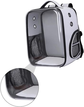 CIYODO Транспортна сумка для домашніх тварин: складана, прозора, з міцного PC та дихаючого Оксфорду. Підходить для собак та котів.