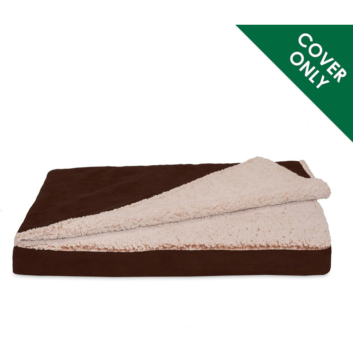 Крісло-ліжко для собак Furhaven Large - велике ортопедичне ліжко з м'якою оббивкою та знімним чохлом (76x51x8 см)