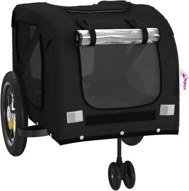 Навісник для собак Robuster на велосипед - чорний, 122x52x53 см, з PVC-покриттям, для малих собак та котів