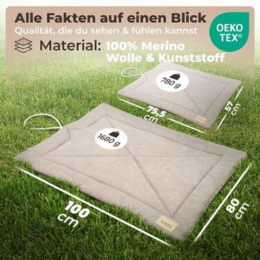 Водонепроникний килимок для собак, плед для пікніка - лежанка для собак, килимок для тварин для відпочинку на вулиці та в приміщенні, подорожі для домашніх тварин (Сірий, 75x55x3см), Розмір S, приблизно 75x55x3см Сірий