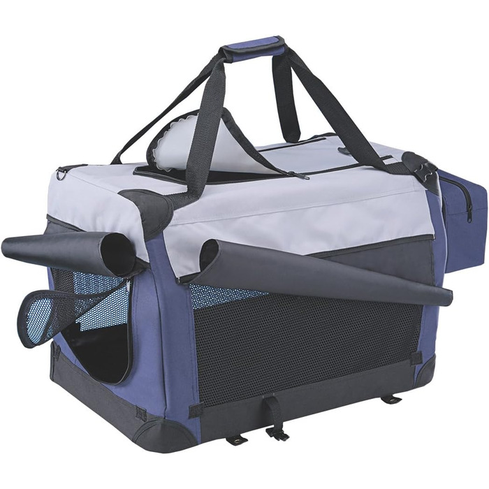 Транспортна сумка для тварин Nobby Traveller PLUS, синьо-сіра, 50x35x35 см