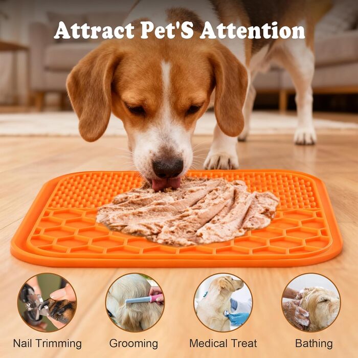 Килимок для ласощів для собак та котів AiQInu з присосками для грумінгу та догляду за кігтями