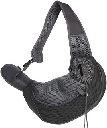 Переносна сумка-переноска для собак та котів, чорна, 38 x 10 x 20 см (L 2-4 кг)