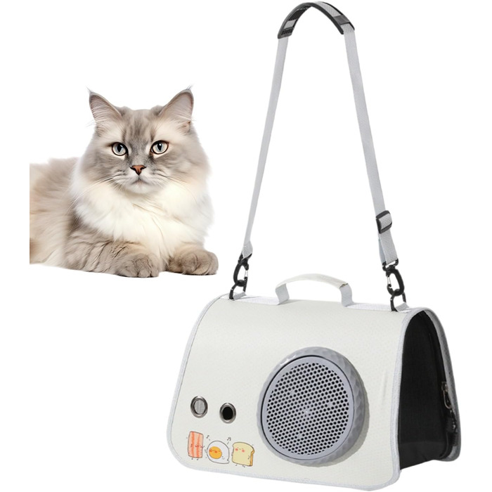 Транспортна сумка для котів – переноска для тварин з плечовим ременем – органайзер для подорожей, кемпінгу та прогулянок