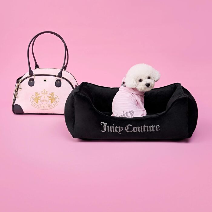 Худі Juicy Couture Bling Velours для домашніх тварин – Рожевий – Розмір XS/S (0,9–3,2 кг) – для маленьких собак та котів