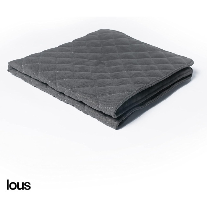 Подушка для собак ручної роботи, килимок для собак, ковдра для собак середніх та маленьких порід, прання до 90ºC, захист дивану, для домашніх тварин, собак та котів (L 98x97x3 см, Антрацит/Сірий) L 98x67x3 см Антрацит / Сірий