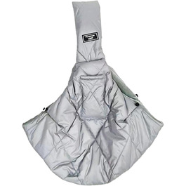 Сумка-переноска для собак та котів, зимова, з м'яким ременем, через плече, для маленьких тварин (Світло-сіра)