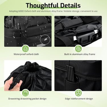 Кошик для велосипеда на кермо, складаний, водовідштовхуючий, знімний, з адаптером для керма, шнурковий замок, для собак, для покупок та подорожей