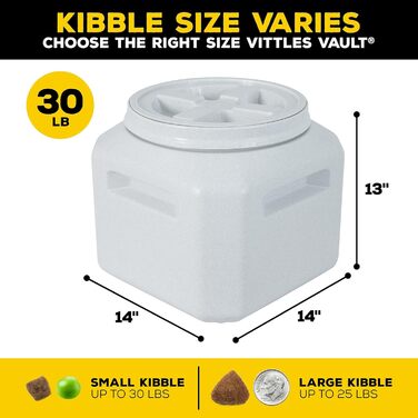 Контейнер для зберігання корму Gamma2 Vittles Vault - герметичний, до 13,6 кг, для собак, котів, птахів, BPA-free