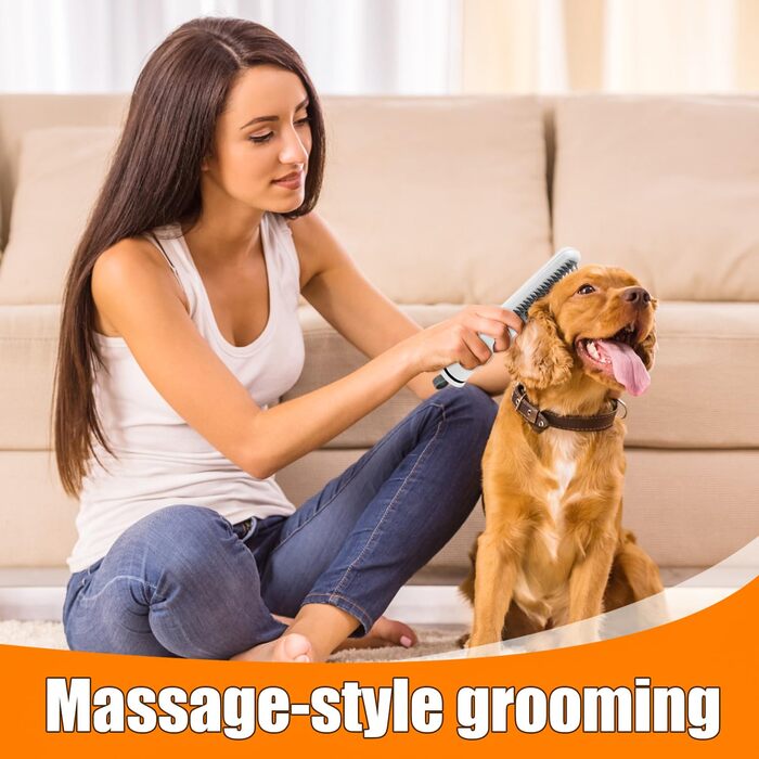 Універсальна щітка для котів та собак: видаляє підшерсток, розплутує шерсть, для щоденного догляду