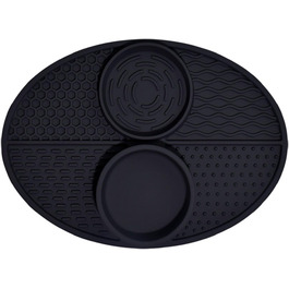 Килимок-смоктач для собак та котів, силіконовий, чорний - повільне годування, антизадуха