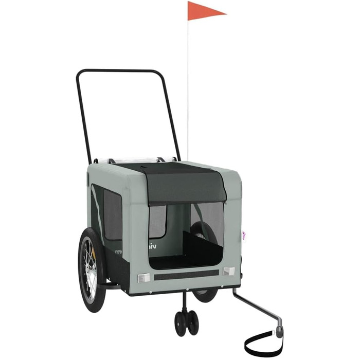 Фаркоп-причіп для велосипеда Gecheer, чорний, для собак, 123x63x66 см, сірий