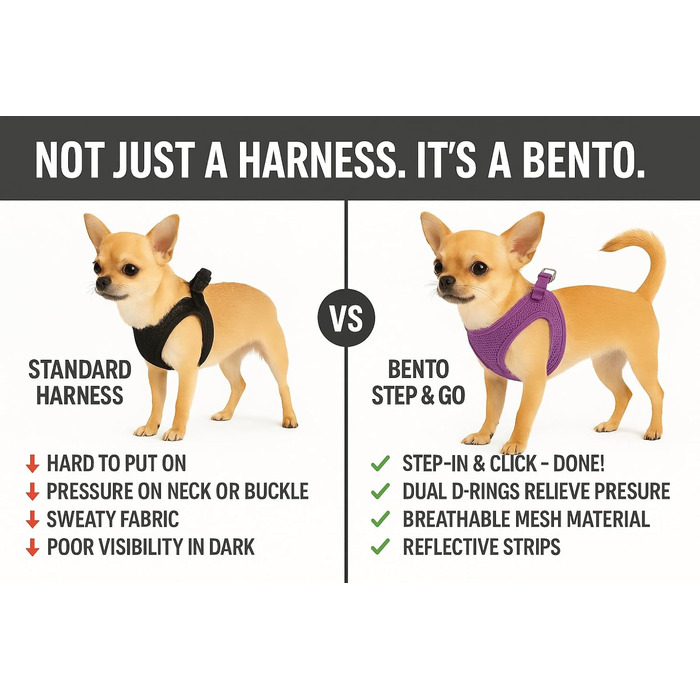 Шлейка для собак середнього розміру Flamingo Step&Go Bento Beige, L