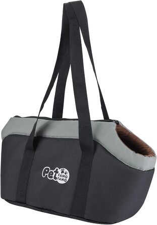 Чорна переносна сумка-переноска для собак та котів до 5 кг, велика місткість, дихаюча, регульована