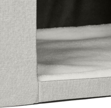 Кігтечка для котів Relaxdays, складана лавка, кімнатні меблі для тварин, притулок для котів, бежевий, 1 шт.