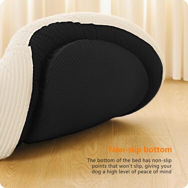 Кругле ліжко для собак середніх порід, котяче ліжко, м'яке, зручне, корзина для собак, донат, ліжко для собак, знімний, антиковзкий килимок, Ø 70 см, бежеве, 70 x 70 x 20 см